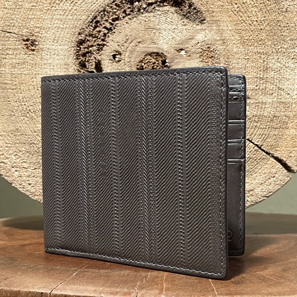RARE MEN’S COACH BLEECKER EMBOSSED LEATHER SLIM BIFOLD WALLET